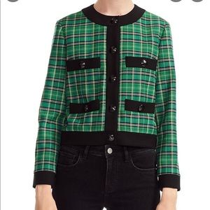 Maje Green Plaid Jacket (Size 36)
